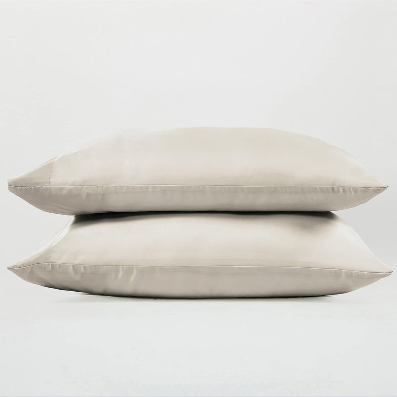 SIJO AiryWeight Tencel Pillowcases Set, 100% Lyocell derived from Eucalyptus, 2-Pack, Temperature Regulating, Cooling, Hypoallergenic, Moisture Wicking, Silky Soft (Fog, Queen) - Image 2